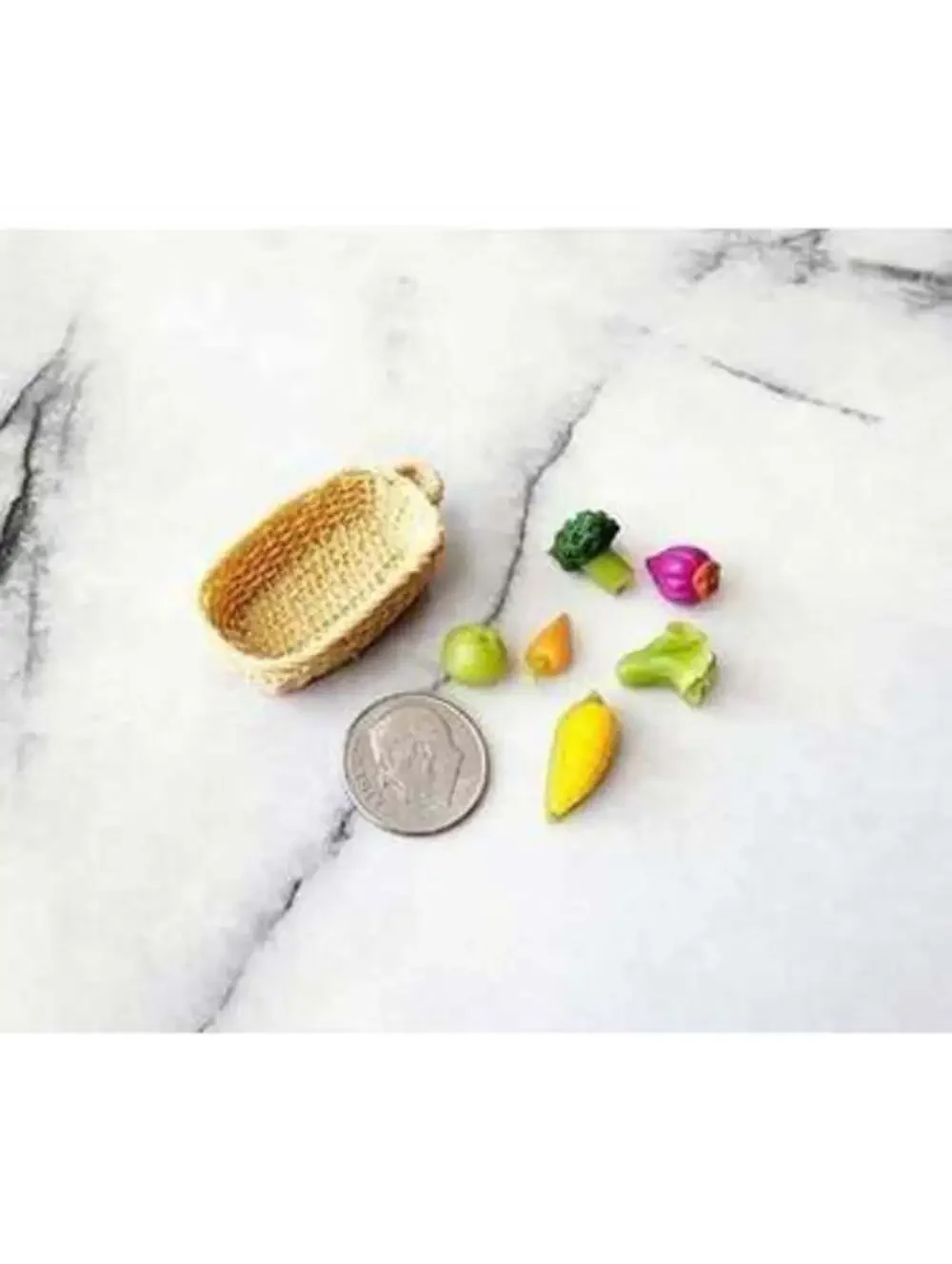 Miniature Dollhouse Vegetable Basket